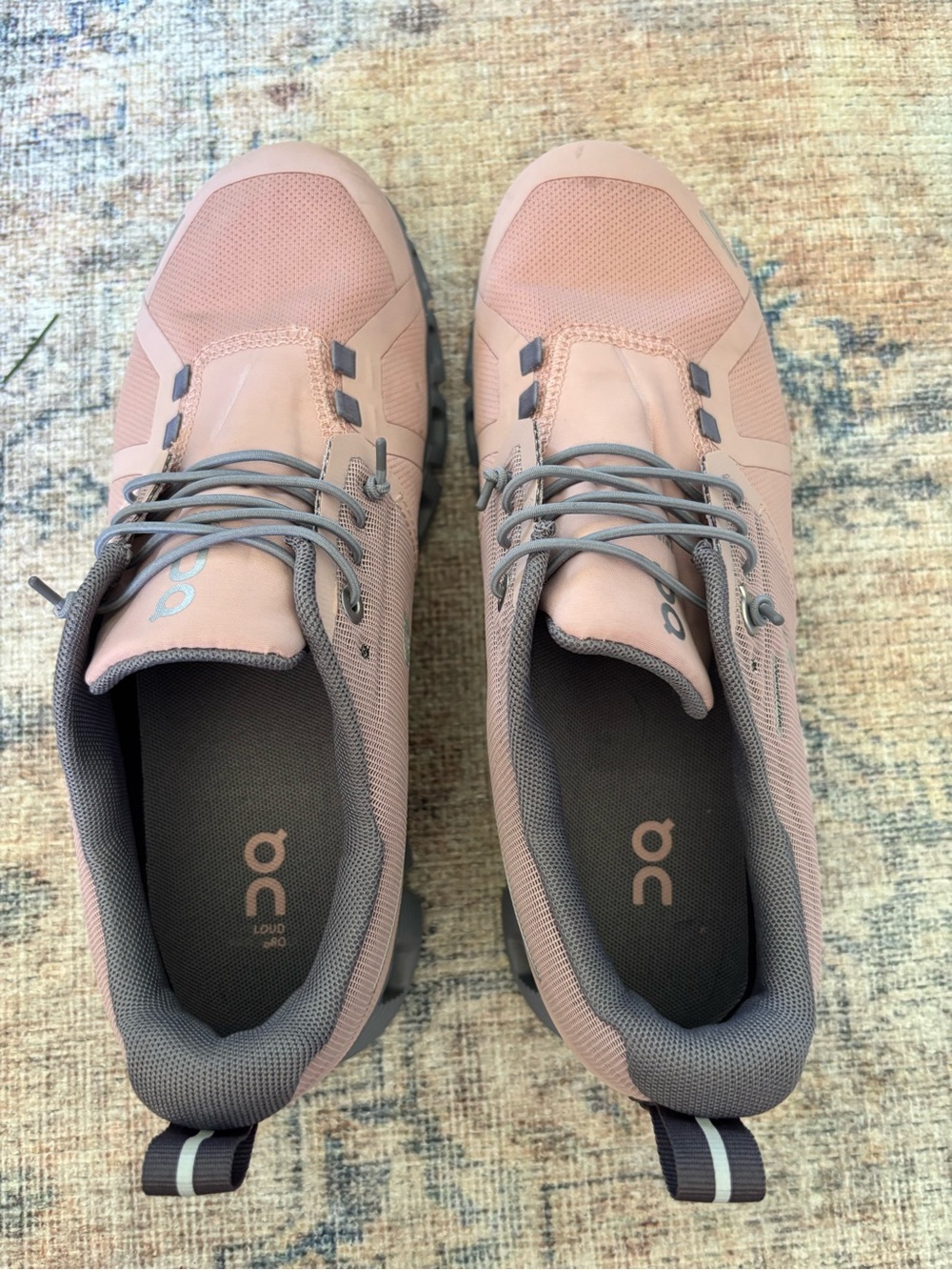 On Running Women Sneakers in Dusty Rose with Gray Accents - Picture 6 of 16